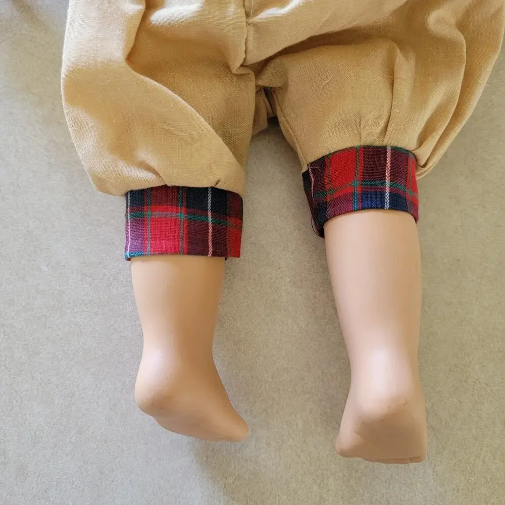 Paper Boy Winking Porcelain Doll Brown Eyes Blonde Hair 16 Inches Collector